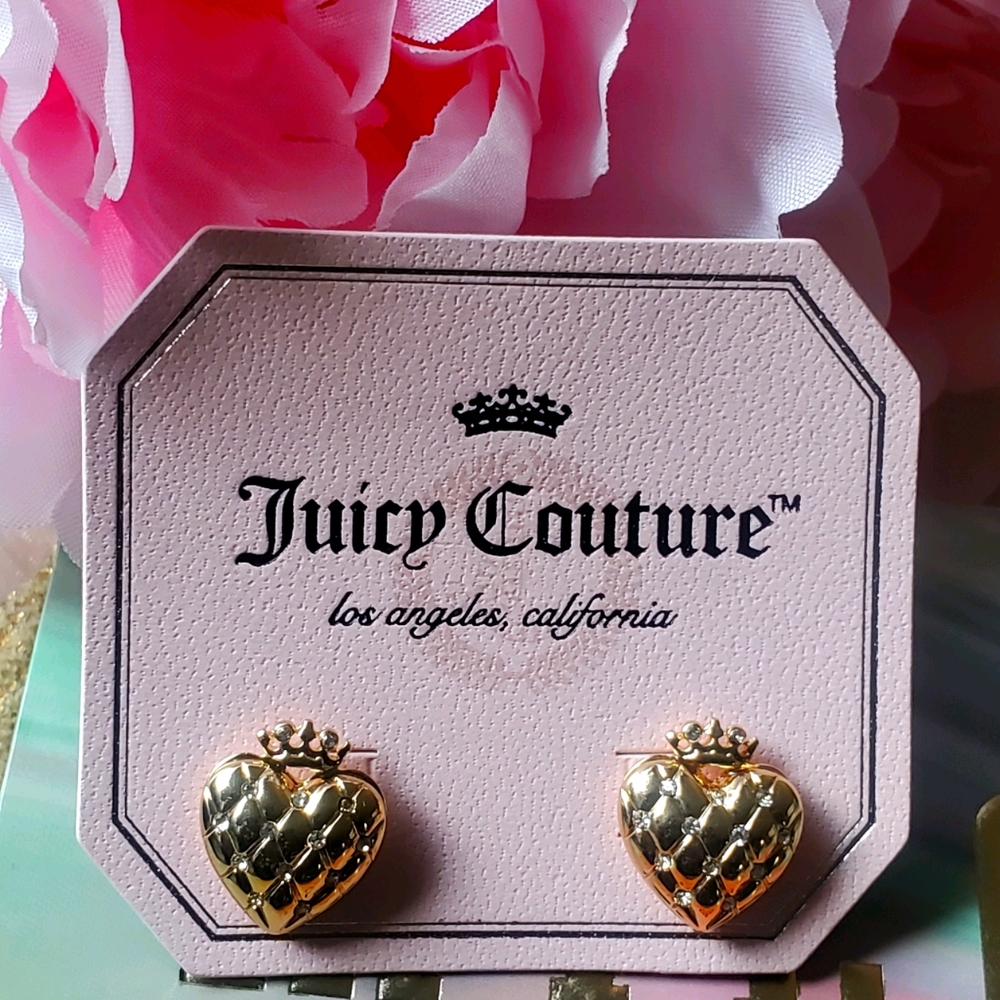 Juicy Couture Puffed Heart Earrings 👑